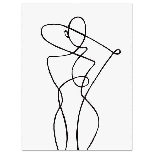 Toile "lignes féminines"