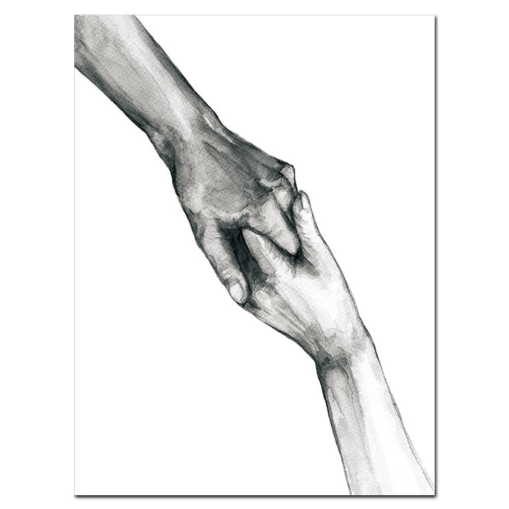 Toile "main dans la main"