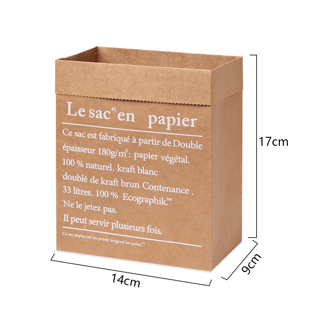 Couvre-pot design effet sac en papier