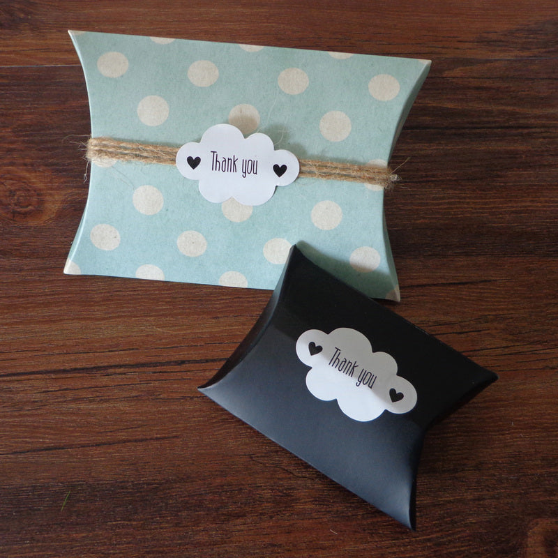 Lot de 100 autocollants, nuage "Thank you"