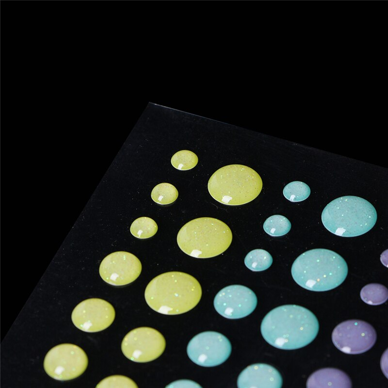 Lot d'autocollants en relief, gouttelettes pastels