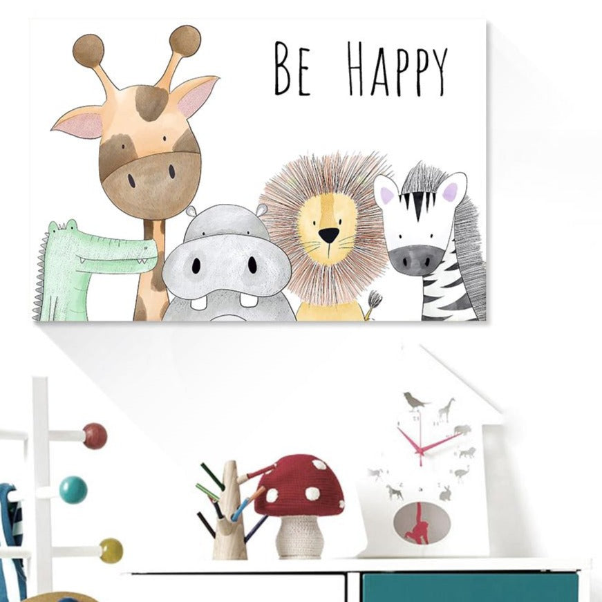 Toile "Be happy"