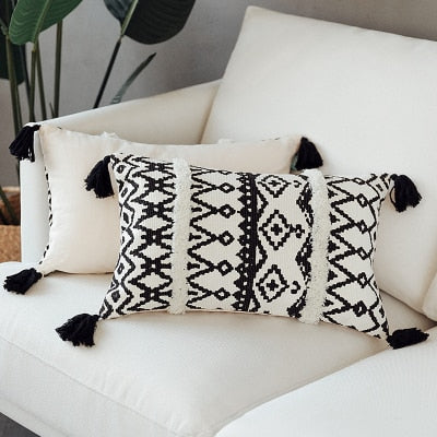 Housse de coussin géométrique