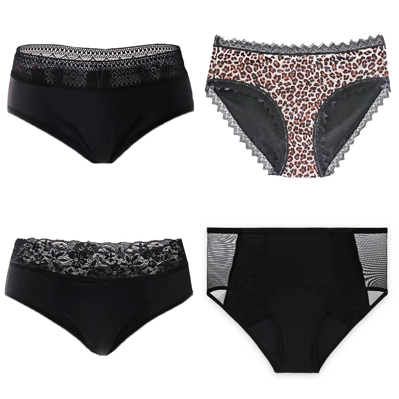 Lot de 4 culottes mensturelles "Night party"