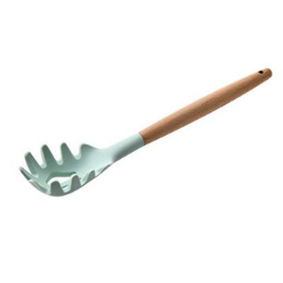 Ustensiles de cuisine en bois et en silicone, pastel