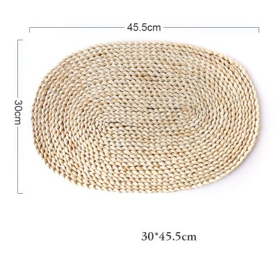 Dessous de plat, de verre et d'assiette en paille, bohème