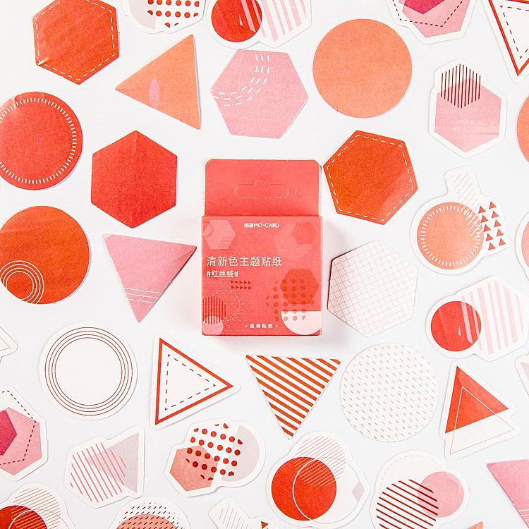 Lot d'autocollants, formes géométriques pastel