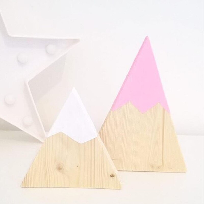 Montagnes en bois, décoration pour chambre d'enfants