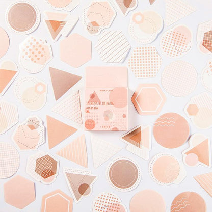 Lot d'autocollants, formes géométriques pastel