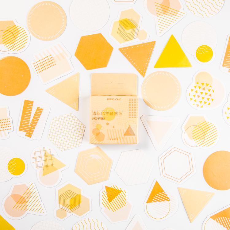 Lot d'autocollants, formes géométriques pastel