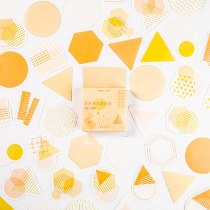 Lot d'autocollants, formes géométriques pastel