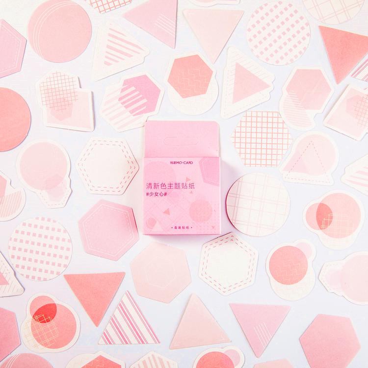 Lot d'autocollants, formes géométriques pastel