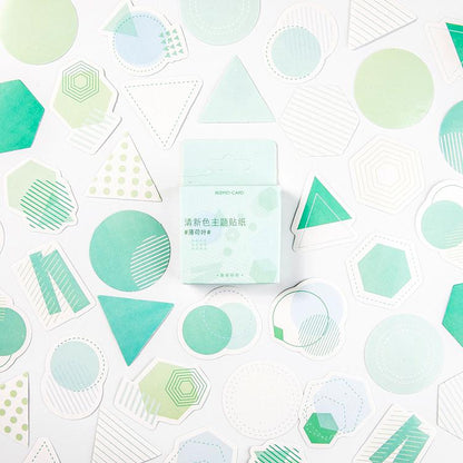 Lot d'autocollants, formes géométriques pastel