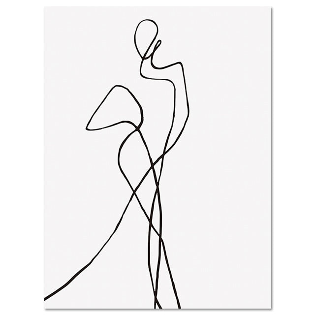 Toile "lignes féminines"