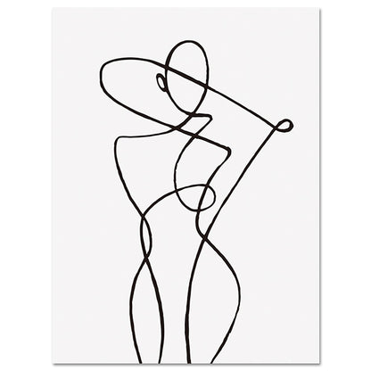 Toile "lignes féminines"