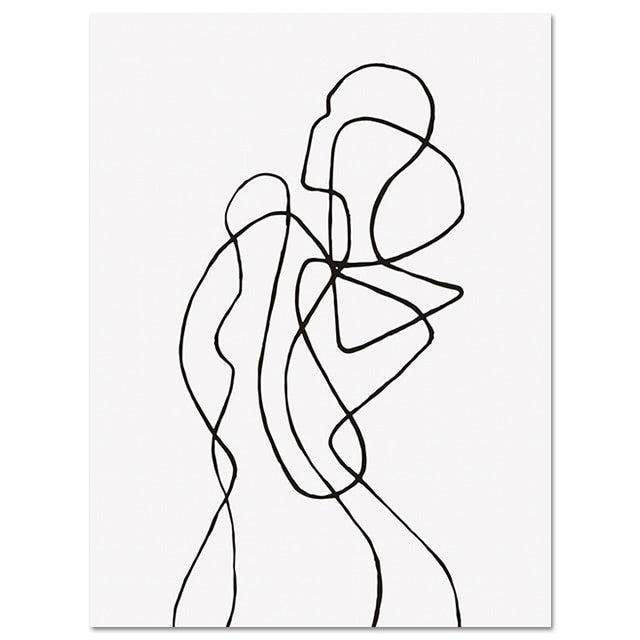 Toile "lignes féminines"