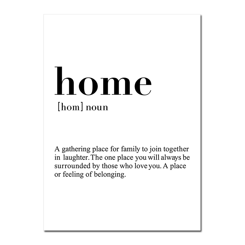 Toile "love, home, family"