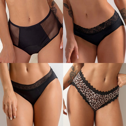 Lot de 4 culottes mensturelles "Night party"
