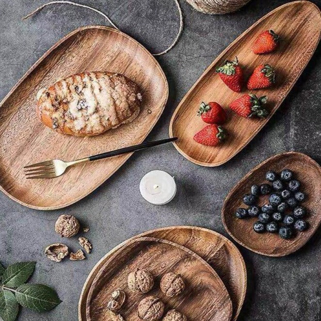 Plat, assiette en bois