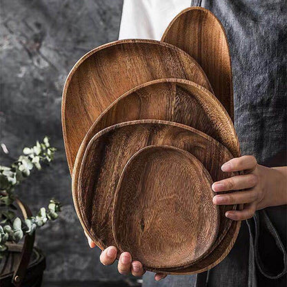 Plat, assiette en bois
