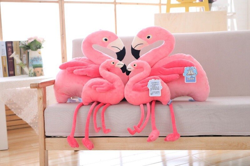 Coussin flamant rose