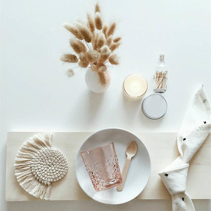 Dessous de verre bohème en macramé