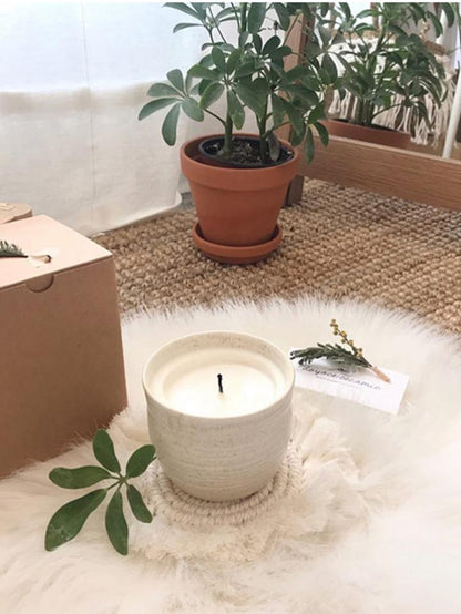 Dessous de verre bohème en macramé