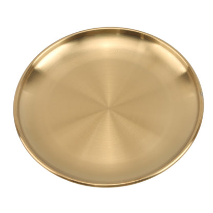 Plat, assiette dorée